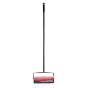 Alpine Industries Triple Brush Floor and Carpet Sweeper, Red 469-RED